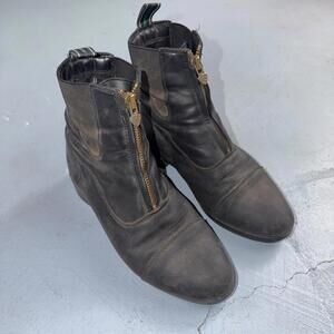 Ariat Heritage IV Zip Paddock Black Leather Front Zip Riding Boots Women's 8B